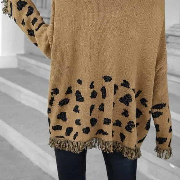 Tan Womens Batwing Sweater - Picture 4 of 6